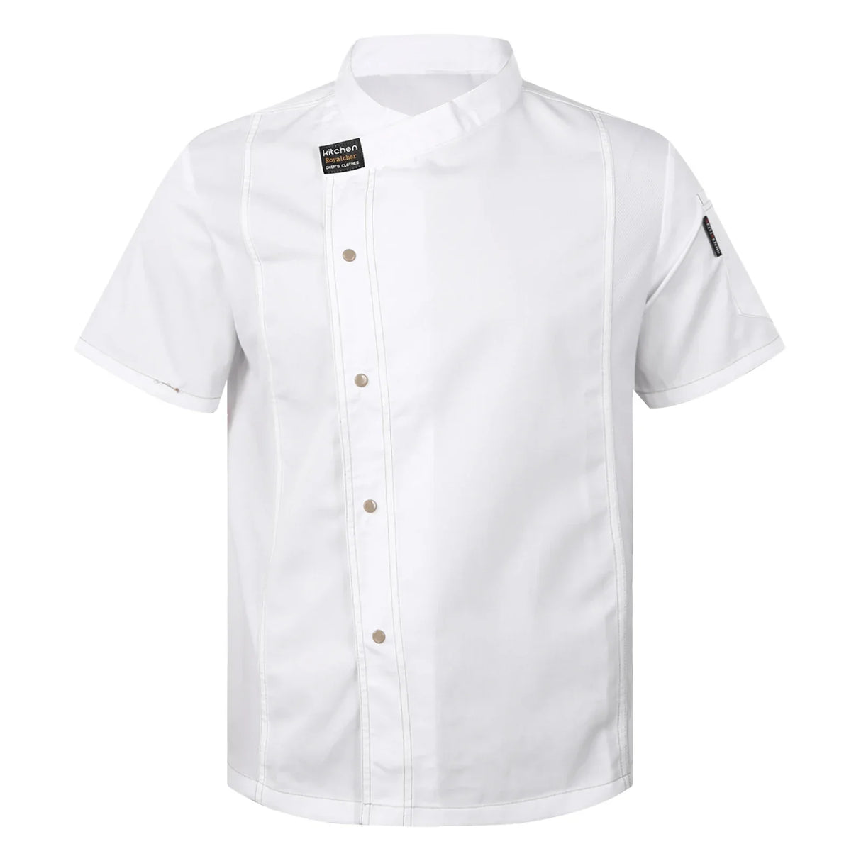 Unisex Chef Jacket Short Sleeve Restaurant Waiter Uniform