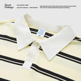 INFLATION Cityboy Striped Oversized Rugby T-Shirt Unisex Harajuku