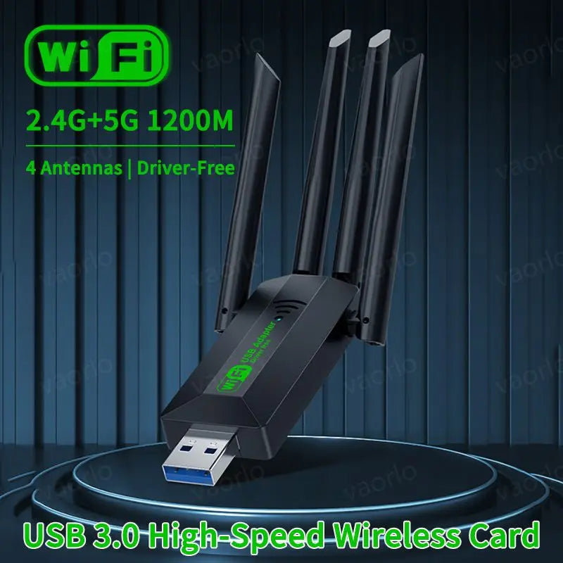 1200Mbps WiFi USB Adapter Dual Band 2.4G+5Ghz Wi-Fi