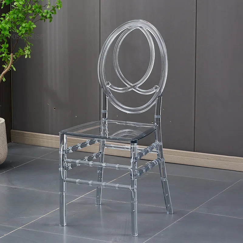 Home Transparent Dining Chair Hotel Crystal Chair Commercial