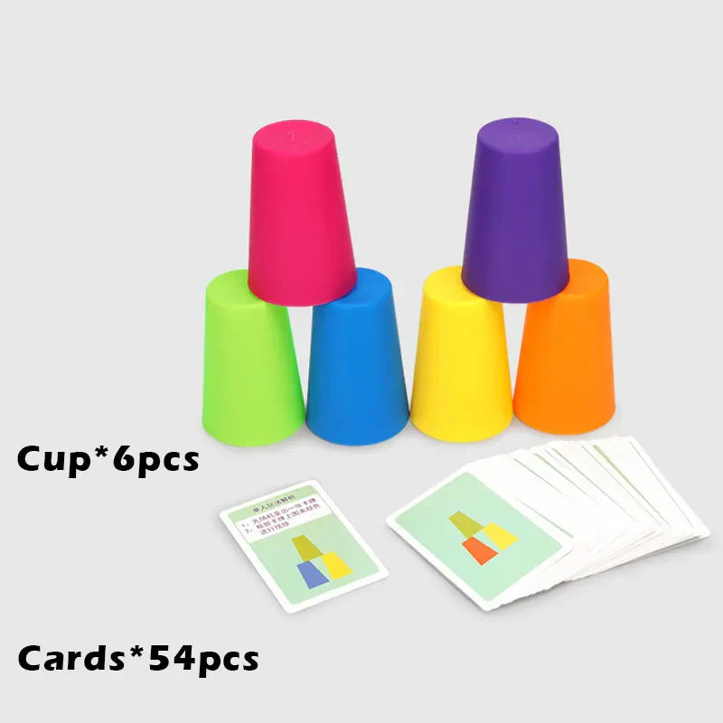 Kids Montessori Toys Stack Cup Battle Table Game