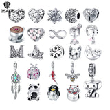 BISAER Alloy Dangle Beads Cup Bulldog Boy Girl