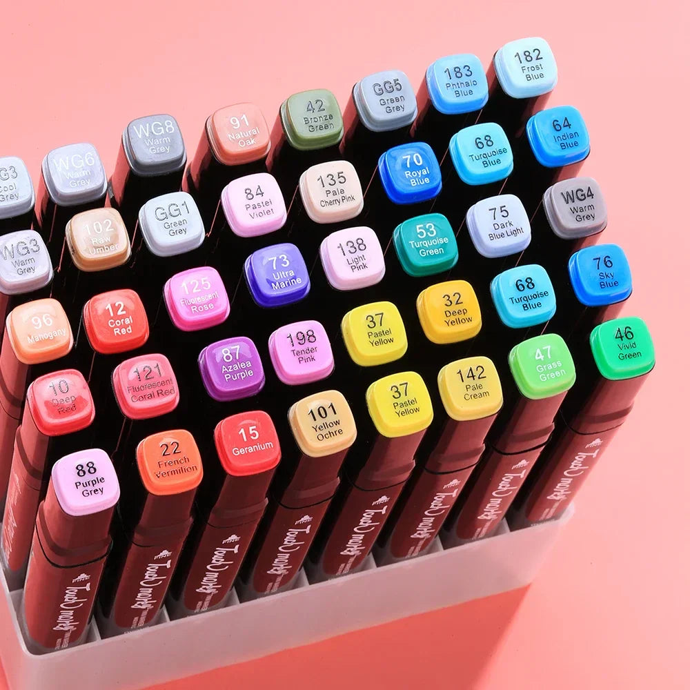 30/40/60/80 Color Markers Alcohol Felt Pen Manga Sketching