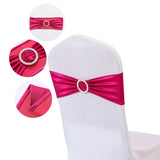 10pcs/50pcs Metallic Gold Silver Stretch Spandex Chair Bow