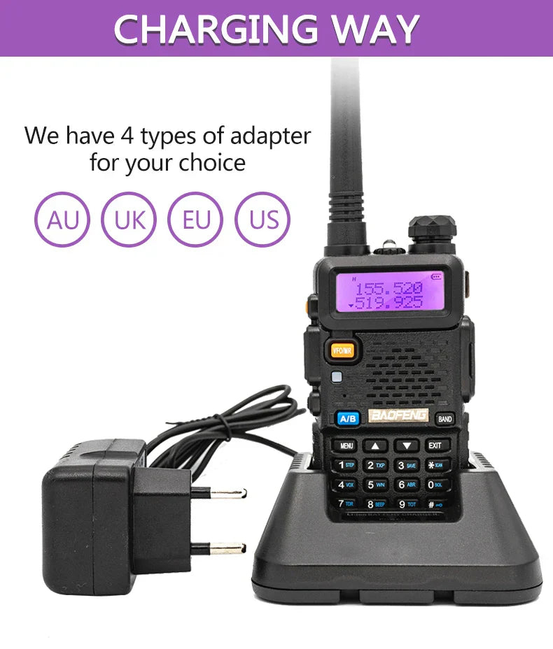 Baofeng UV-5R 8W True High Power 8/5W Powerful