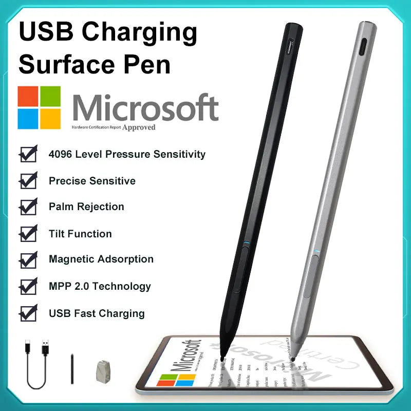 Stylus Pen for Surface USB-C Charging 4096 for