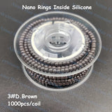 1000pcs/coil Pre-Loaded 3.0mm NanoRings Silicone Micro Rings Links