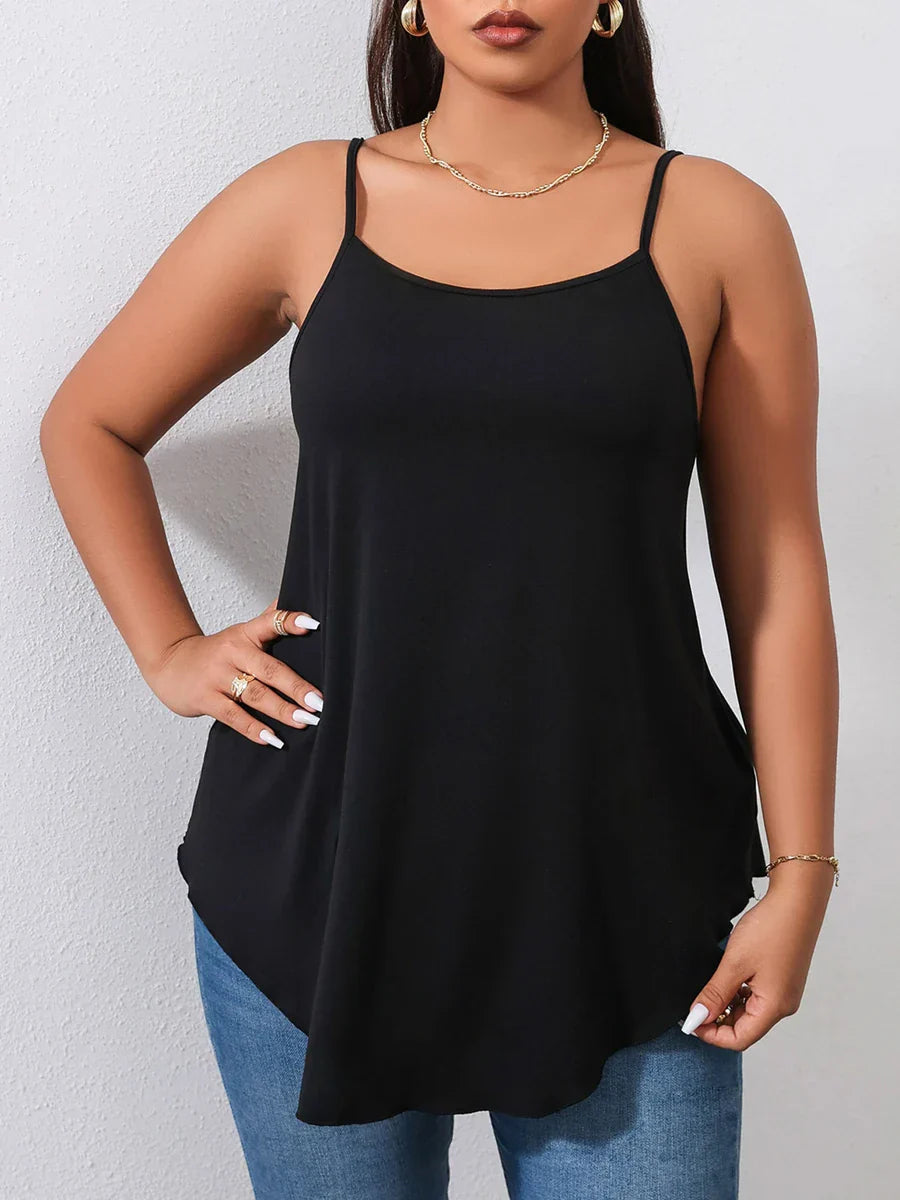 Black Plus Size Camis for Woman Camisole Large