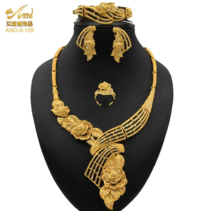 ANIID Indian Jewellery Set Party Wedding Dubai Gold