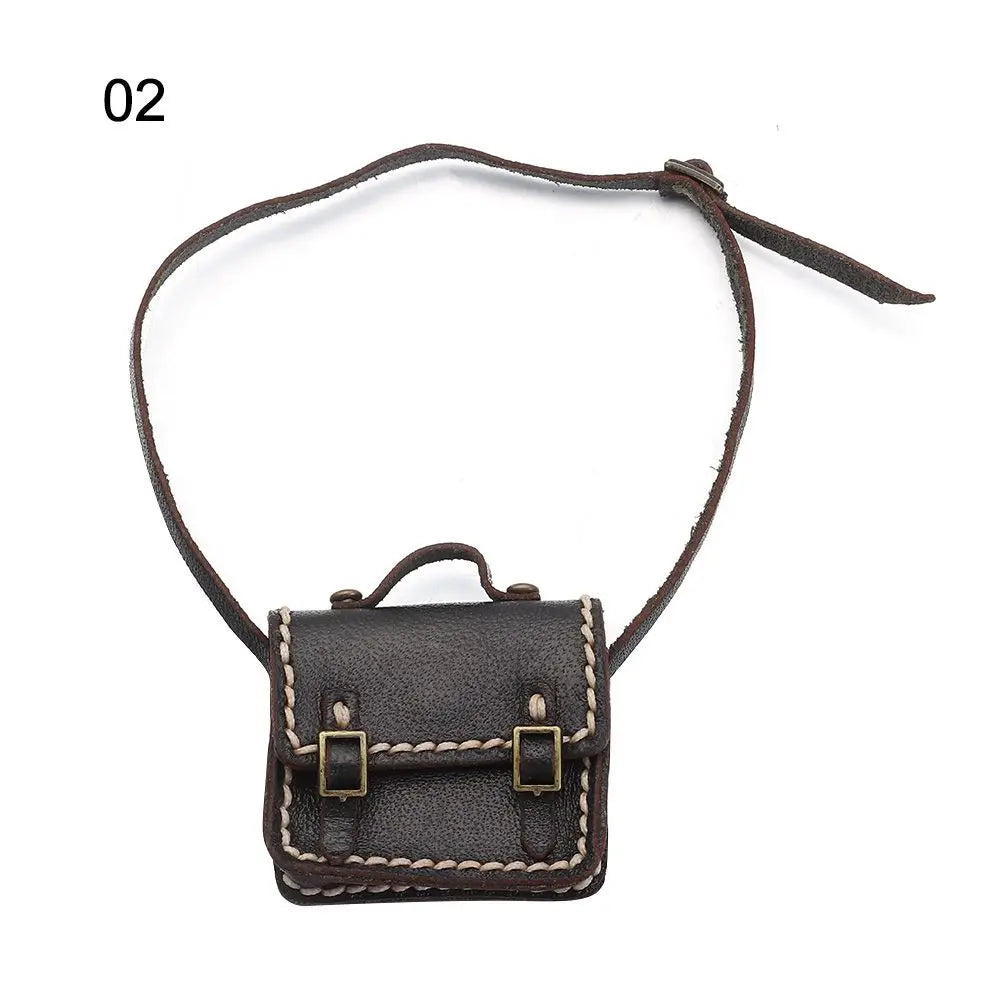 New 1/6 1/8 1/12 Dolls Backpack PU Leather