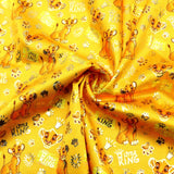 50*145cm Disney Winnie Golden Foil Satin Fabric DIY