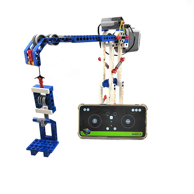 Technical RC APP Programmable Motor Crane Lift Robot