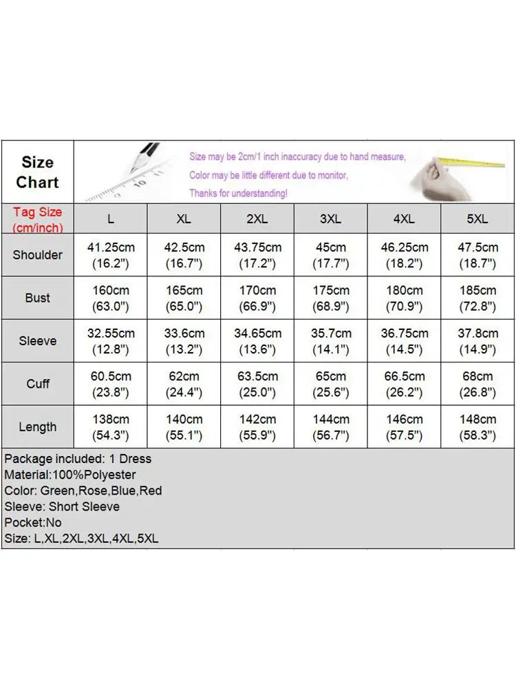 Plus Size 5XL VONDA Summer Maxi Dress Women