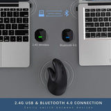 Bluetooth Ergonomic Mouse for Laptop PC Macbook Desktop