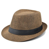 Men Women Straw Fedora Hat Trilby Cuban Sun