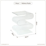 Nordic Transparent Acrylic Personality Bookshelves Living Room Minimalist