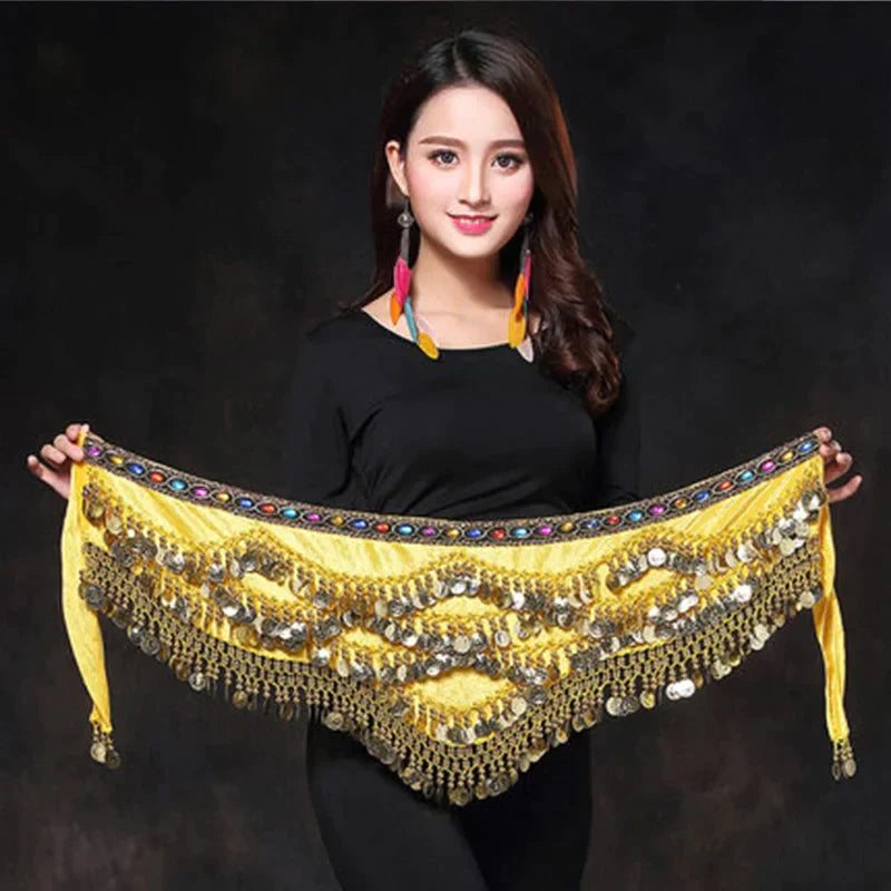 Oriental/Indian Belly Dance Coin Belt BellyDance Hip Scarf