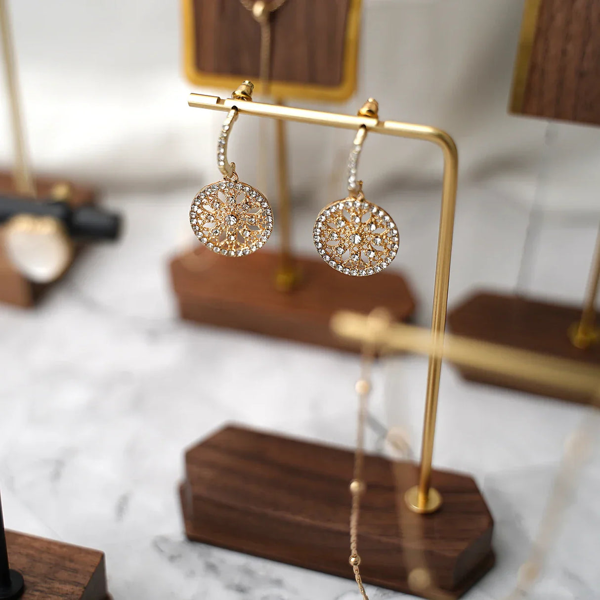 Luxury Dangle Earrings Display Selling Metal Rack T