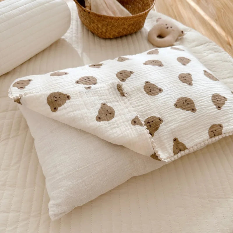 Children Cartoon Bear Bedding Pillow Cover Decorative Kids