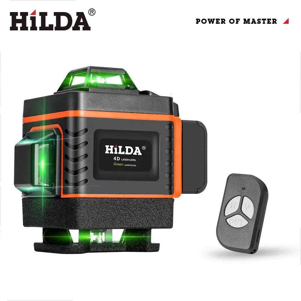 HILDA 16/12Lines 4D Laser Level Green Line SelfLeveling