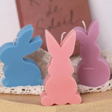 Cute Squatting Rabbit Silicone Mold 3D Animal Candle