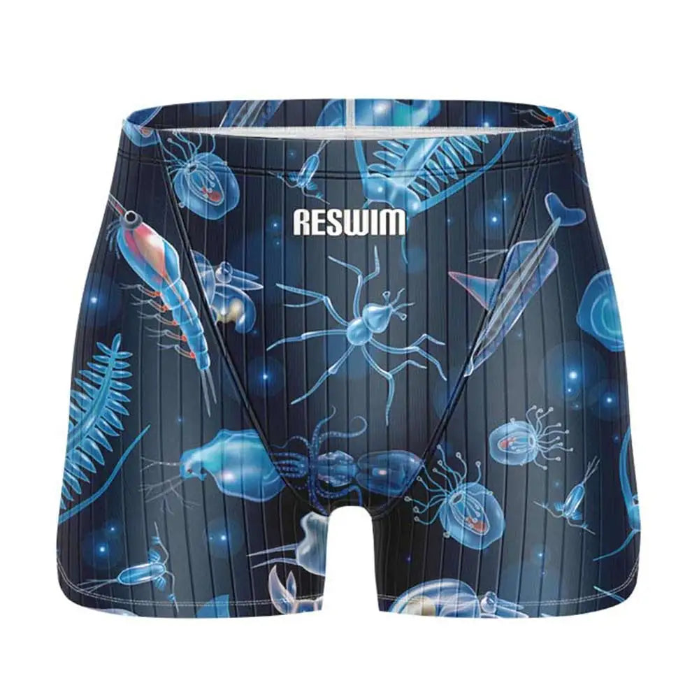 2024 Summer Swimming Trunks Men's Professional Tights Jammer