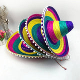 Colorful Straw Hats Mexican Style Outdoor Sun Protection