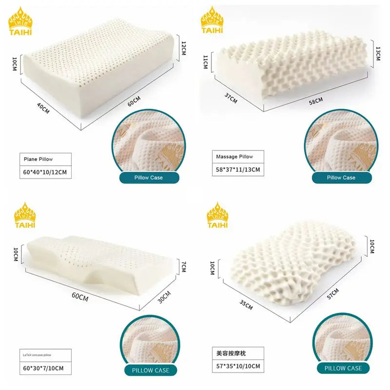 TAIHI Thailand Latex Pillow For Neck Pain Protect