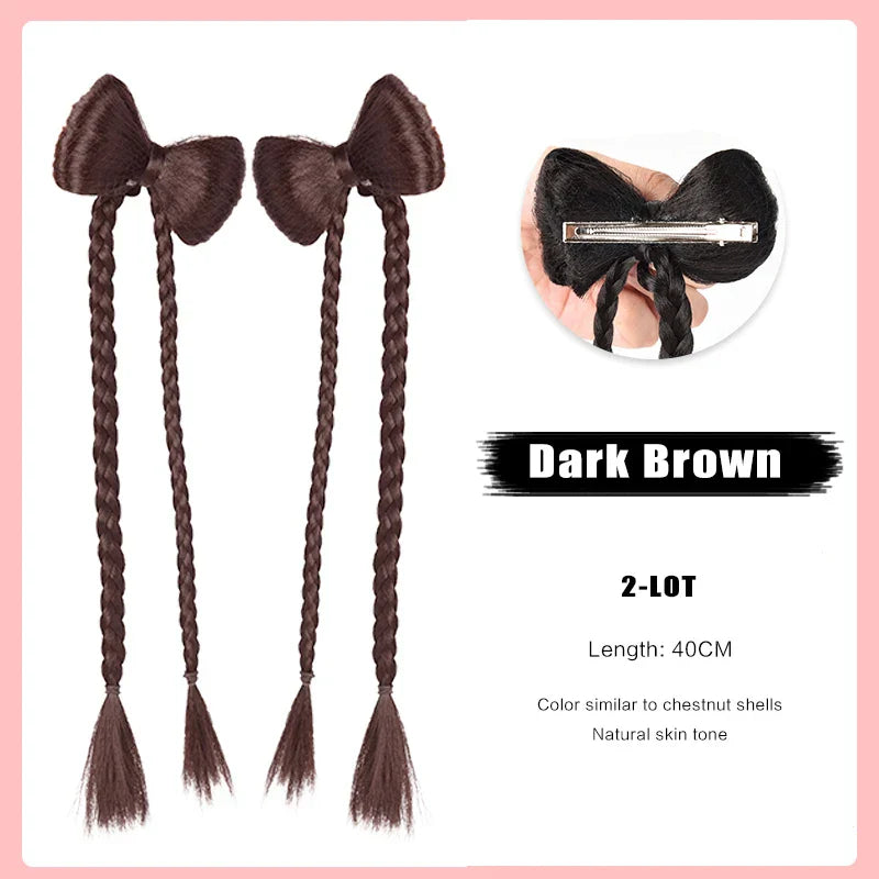 FORLISEE Bowknot Halftie High Ponytail Wig Clip Hair