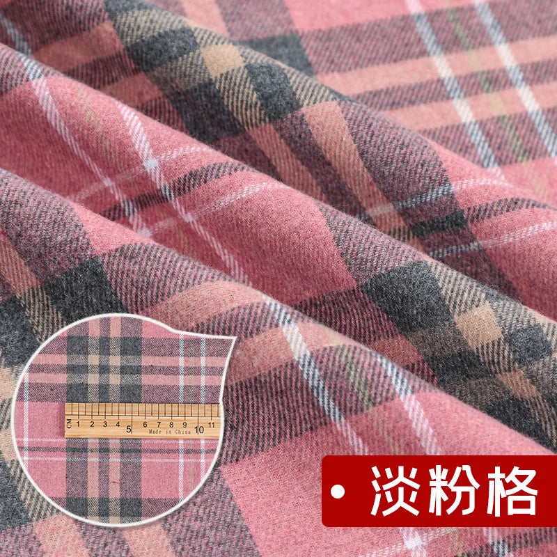 Yarn Dyed Soft Thickening Grinding Wool Plaid Fabric