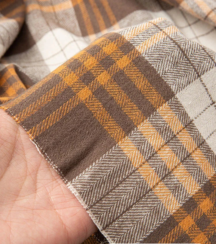 Yarn Dyed Soft Thickening Grinding Wool Plaid Fabric