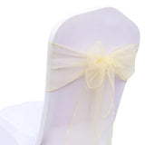 50PCs/lot Wedding Chair Decoration Organza Chair Sashes Knot