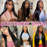 13X4 HD Transparent Lace Frontal Wig Brazilian Straight