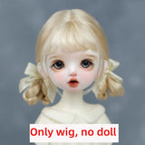 1/6BJD Wig Bangs Ponytail Curly Soft Mohair Wig