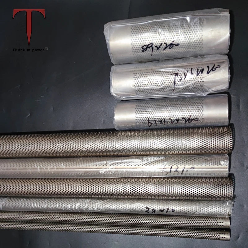 Tanium Perforated Tube TitaniumStainless Mesh Screen Filter Cylindrical