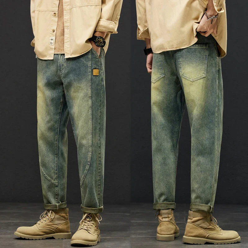 Retro Blue Jeans Harem Pants Loose Fit Casual