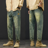 Retro Blue Jeans Harem Pants Loose Fit Casual