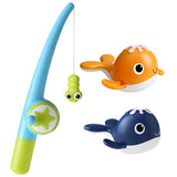 Magnet Baby Bath Fishing Toys Wind-up Swimming Whales