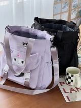 Sanrio Cartoon Cute Kuromi Shoulder Crossbody Tote Bag