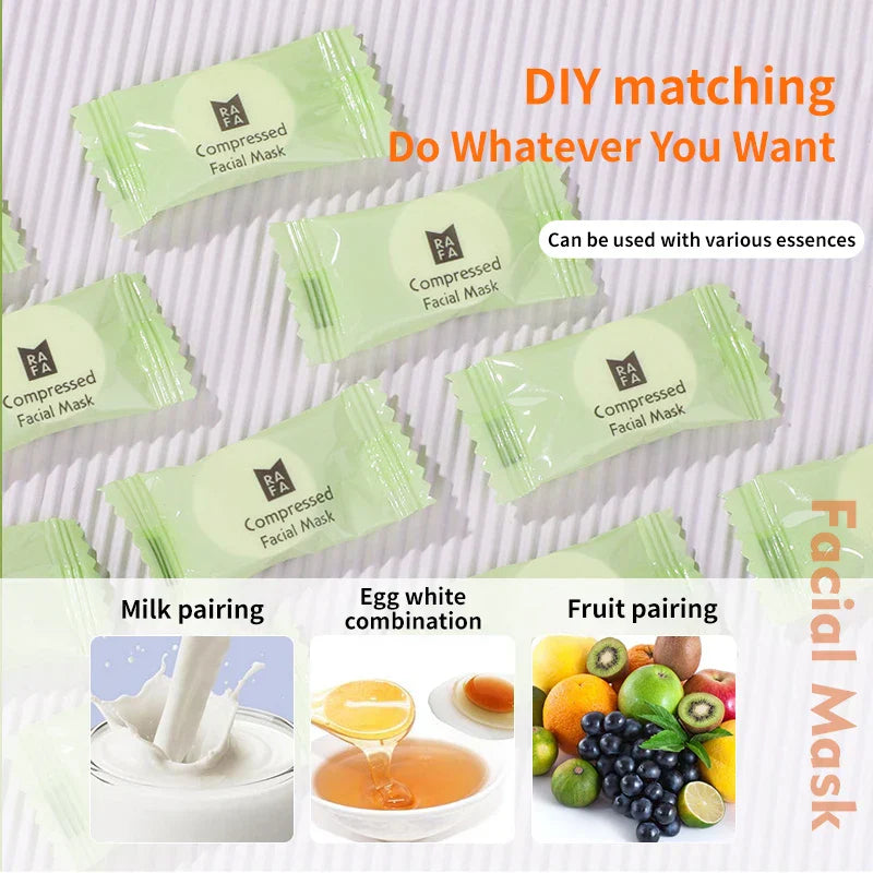 50pcs Disposable Facial Mask korean Compressed Silk Towel