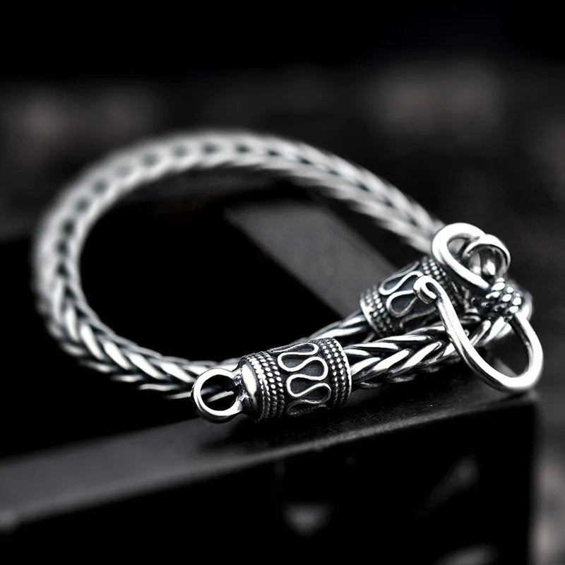 BOCAI S925 Sterling Silver Bracelet for Men and