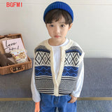 1-10Y Children Single-breasted Vests Sweaters Cotton Vest boy