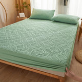 Quilted Waterproof Mattress Cover Embossed Bedding Mattress Protector