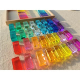 New Design Montessori Toys See Through Rainbow Lucite