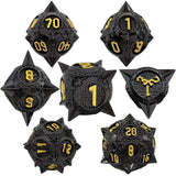 7pcs Solid Metal Dice Beautiful and Finely Crafted