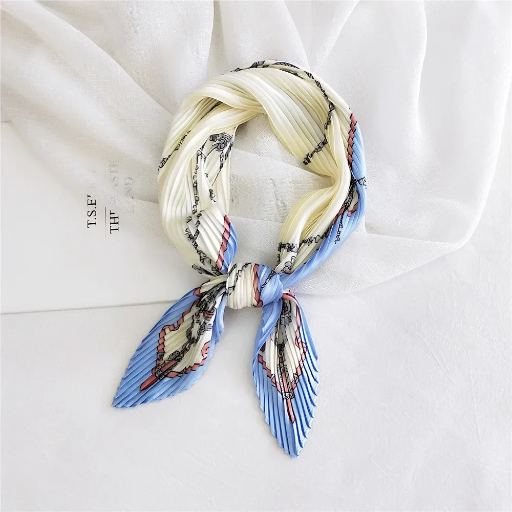 silk scarf women luxury ladies small head scarf