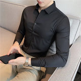 Plus Size 4XL-M High Elasticity Seamless Shirts Men