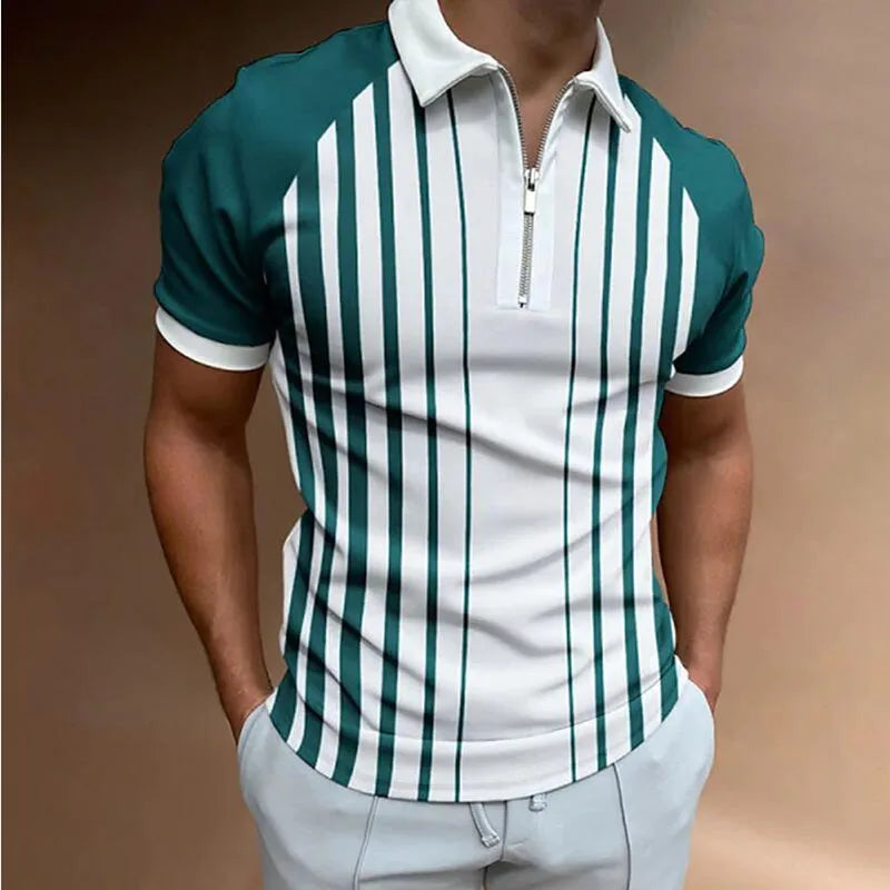 Summer new men's casual short-sleeved Polo shirt office