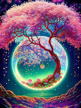 Colorful Trees And The Moon Personality DIY Full