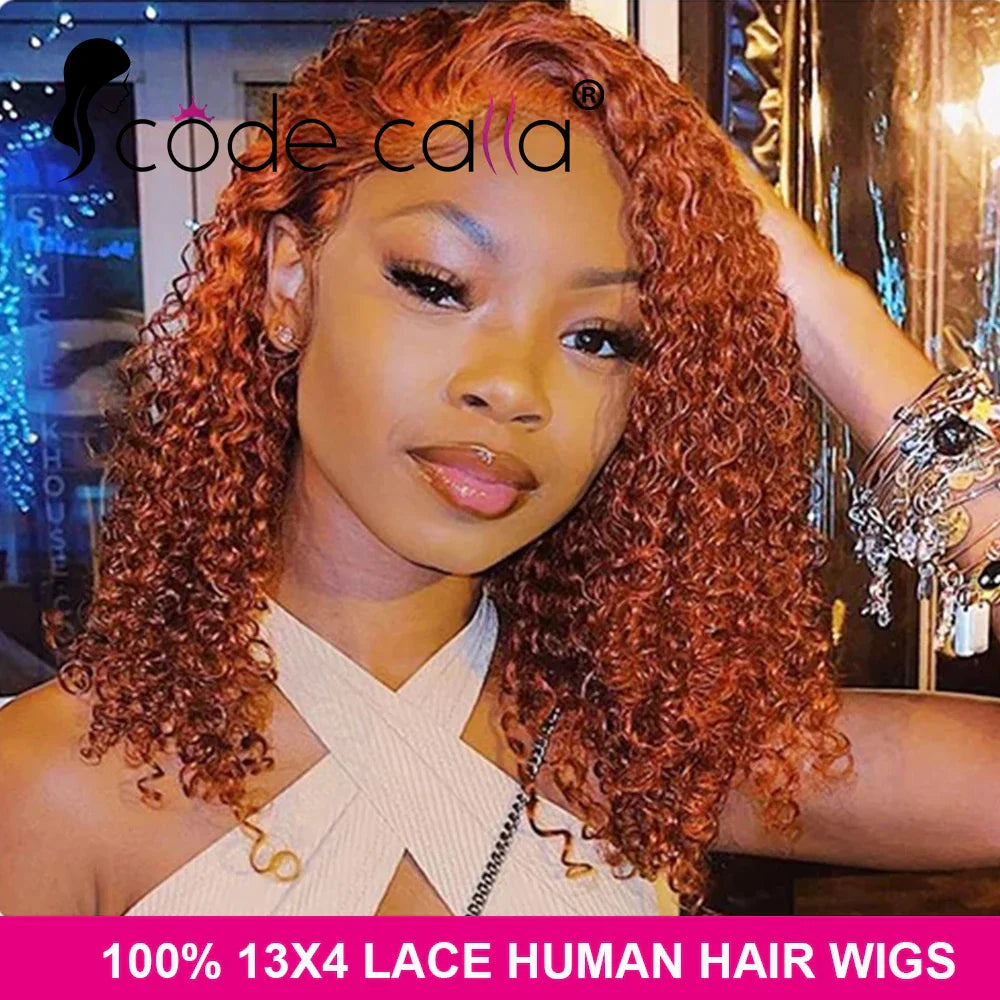 Ginger Lace Front Wig Human Hair HD Transparent